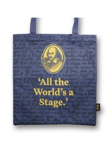 Пазарска чанта от рециклиран памук - Уилям Шекспир, Светът е сцена!